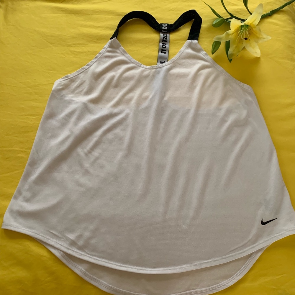 Nike white sporty tank top drifit